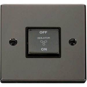 Isolator Ingot TP Fan 10A Black Nickel Black Insert Victorian