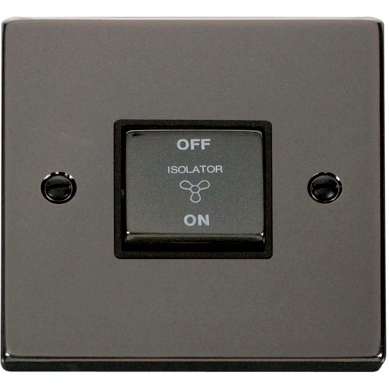 Isolator Ingot TP Fan 10A Black Nickel Black Insert Victorian