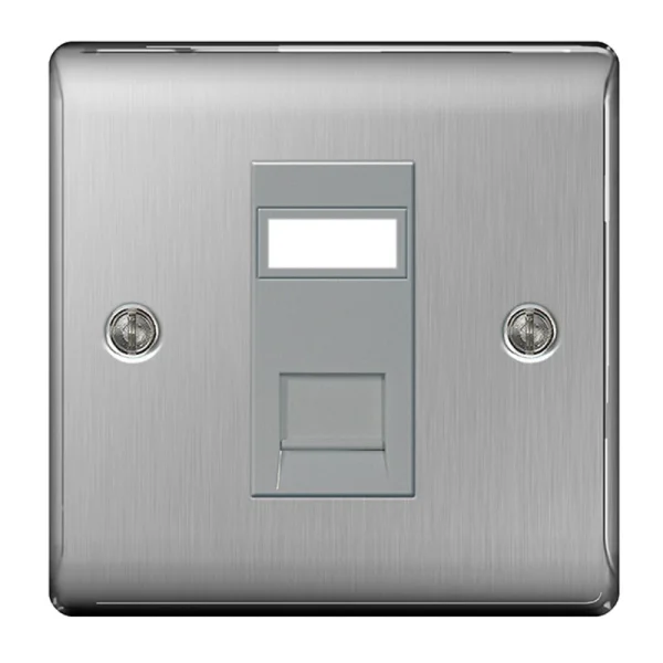 Luceco Socket RJ45 1 Gang Brushed Steel – Go Magpie – Trusted Brands ...