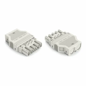 Wago Plug With Strain Relief Housing 5-Pole Cod. A 4mm White