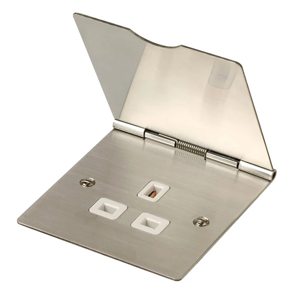 Socket 1 Gang Floor Outlet 13A Stainless Steel