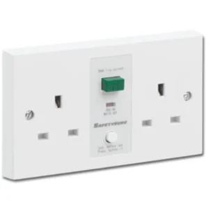 Greenbrook M22W SafetySure White 2 Gang 13A Unswitched RCD Socket