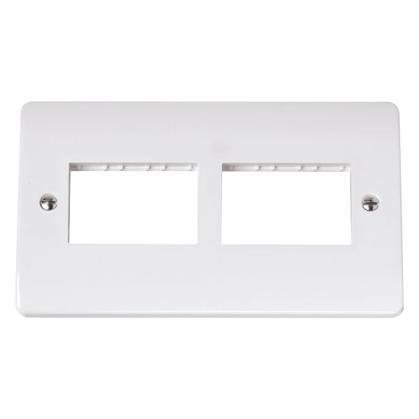 Click Mode Frontplate 2 Gang 3 Aperture White
