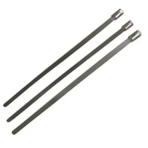 300mm x 4.6mm Self-Locking Stainless Steel Cable Tie - 100 Pack