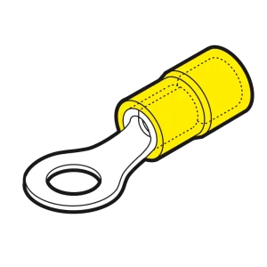 4mm²-6mm² Ring Terminal M10 Yellow [Pack of 100]