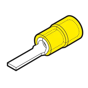 GF-PP Blade Terminal PVC Insulated 4-6mm² 2.9 X 33.3mm Yellow 1000/Pack