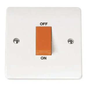 Cooker Control Switch 1 Gang 45A White