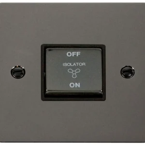 Switch Fan Isolator 3P 10A Black Nickel Black Insert