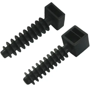 Wall Plug Base Cable Tie 8mm Black Nylon