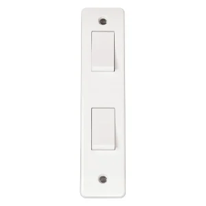 Switch 2 Gang 2 Way Architrave 10A White
