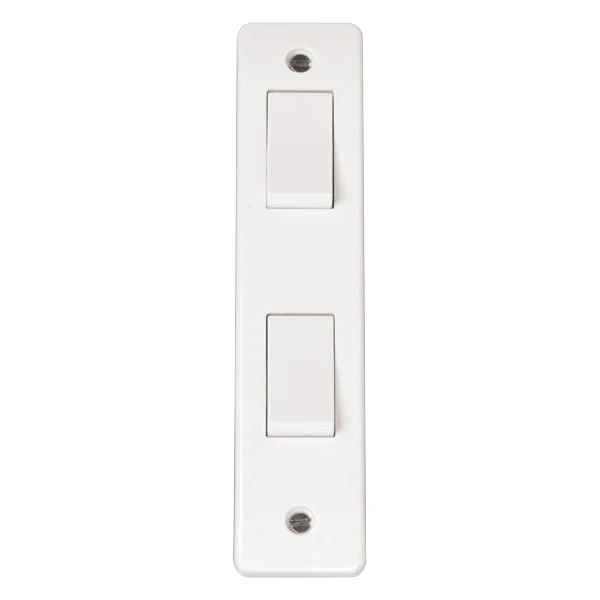 Switch 2 Gang 2 Way Architrave 10A White