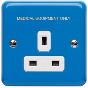 1 Gang Double Pole Dual Earth Unswitched Blue Marked Medium