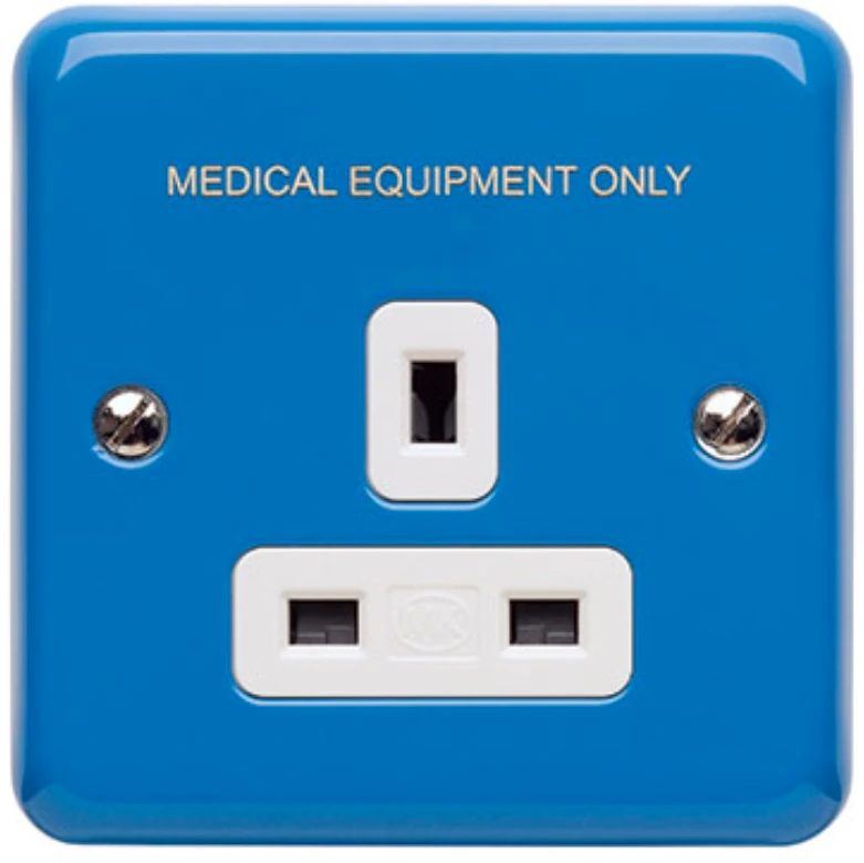 1 Gang Double Pole Dual Earth Unswitched Blue Marked Medium - Image 2