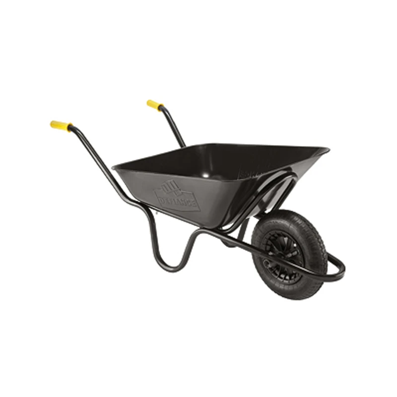 Wheelbarrow Solid Rubber Tyre Press Pan 90L Black - Image 2