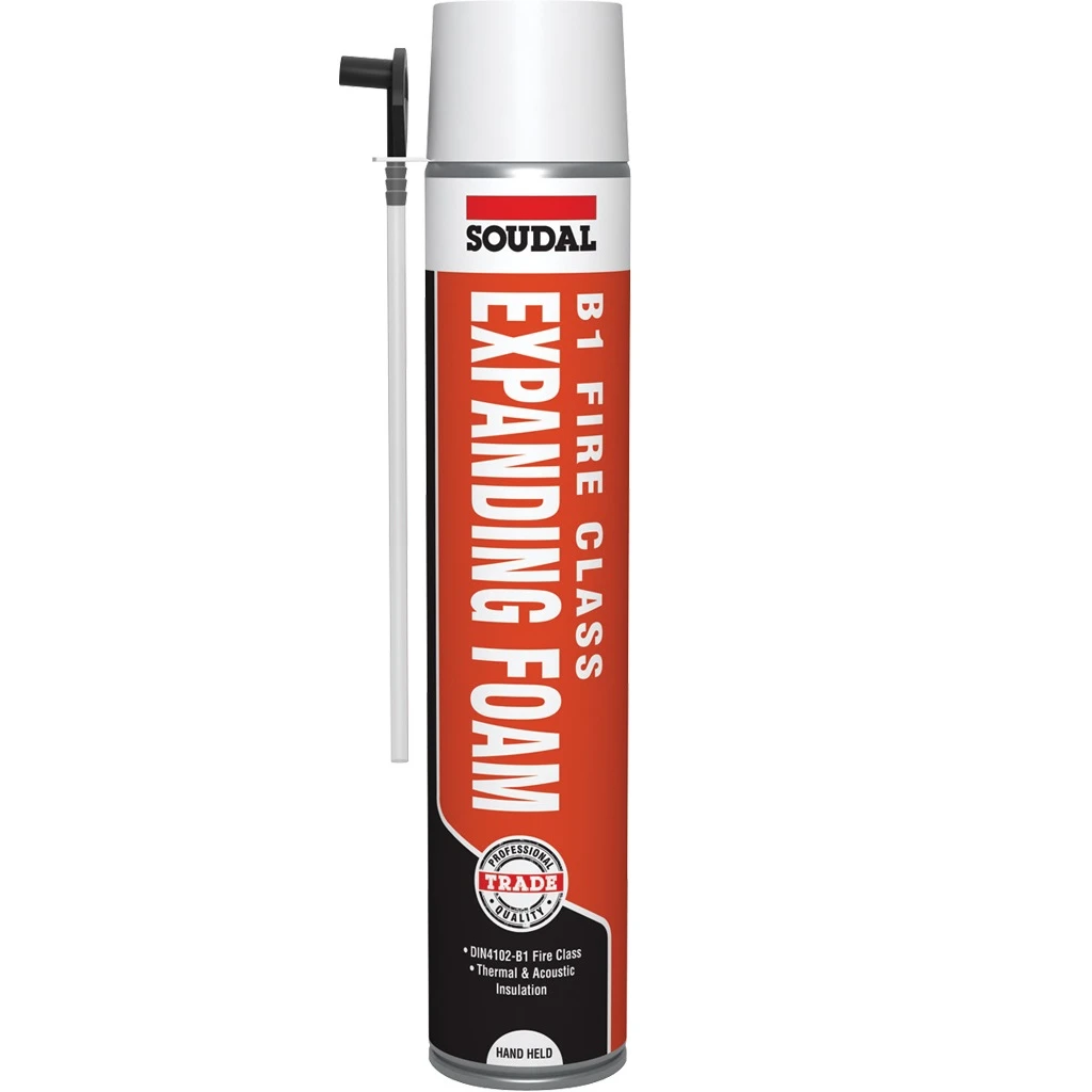 Soudal B1 Fire & Acoustic Expanding Foam Hand-Held 750ml
