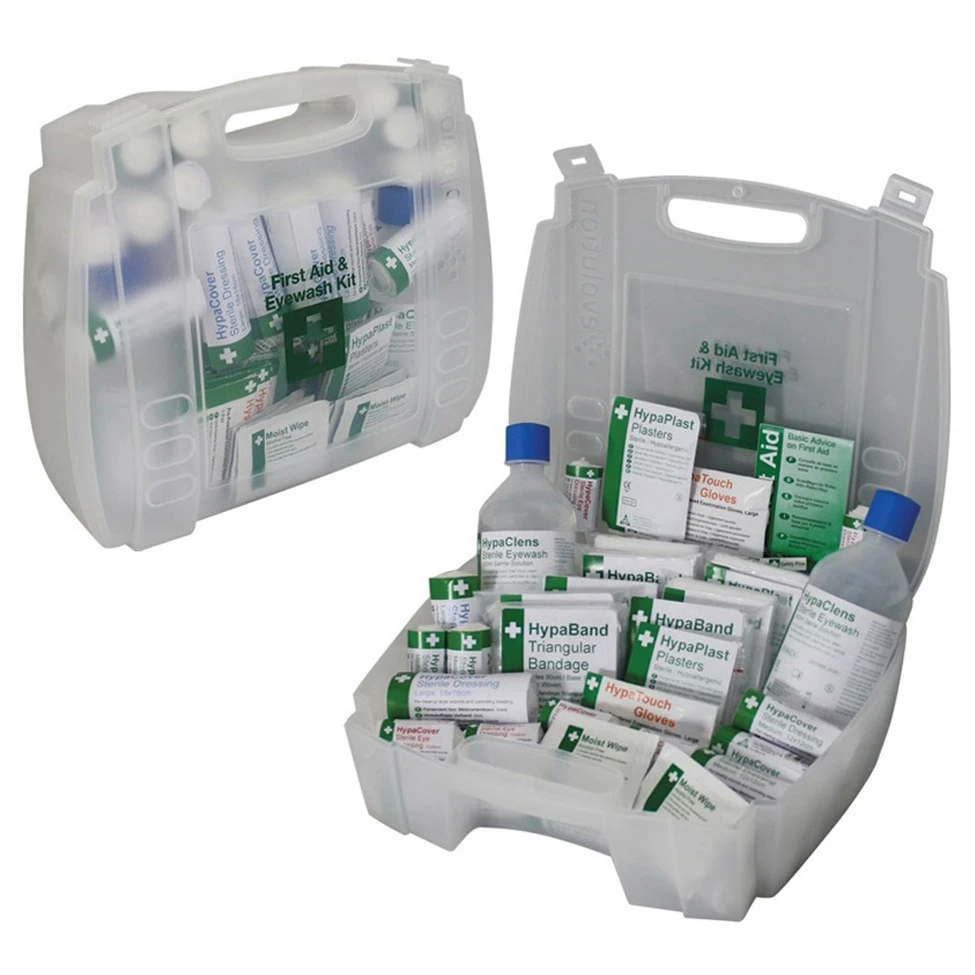 Deluxe Eye Wash & First Aid Dispenser for 1-10 Persons