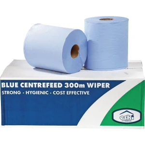 Pull Wipe Centre Feed 2-Ply 6 x 150m Blue