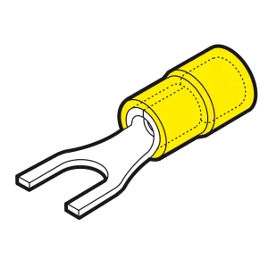 4mm²-6mm² Fork Terminal 5.3mm Yellow [Pack of 100]