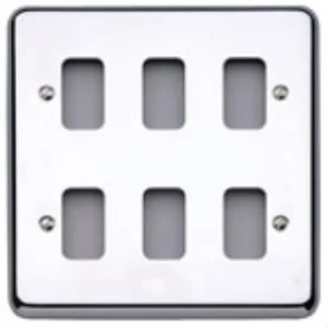 MK 6-Module Grid Frontplate Satin Gold