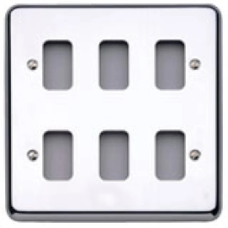 MK 6-Module Grid Frontplate Satin Gold