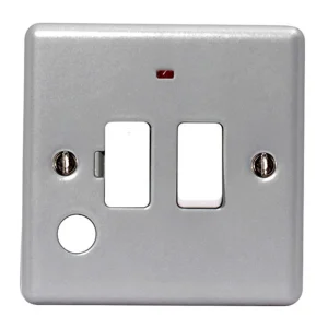 Connection Unit Fused Spur Switched Neon Metal Clad & Flex Outlet