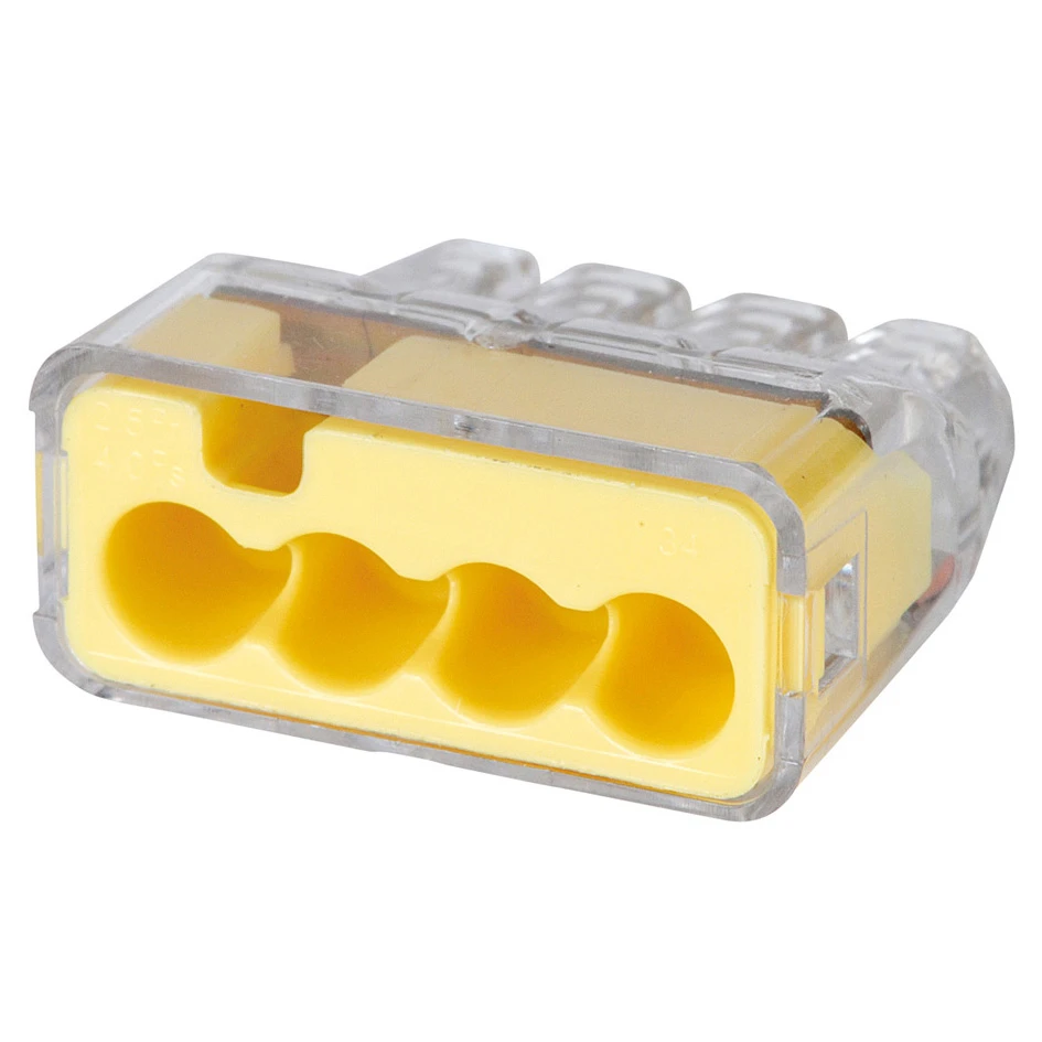 Connector In-Sure Push-In Wire 4 Port Yellow - Image 2