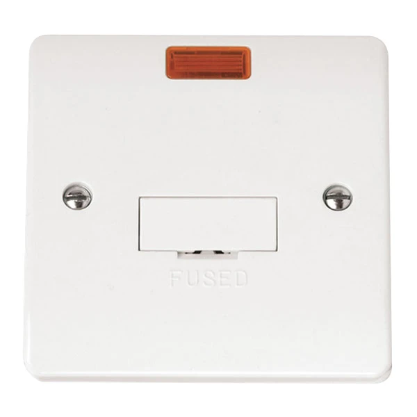 Click Scolmore CMA653 Connection Unit Fused Unswitched Spur with Neon 13A