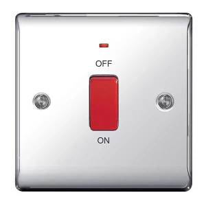 BG Nexus NPC74 Polished Chrome Cooker Control Unit & Neon 45A