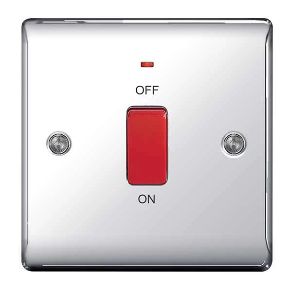 BG Nexus NPC74 Polished Chrome Cooker Control Unit & Neon 45A