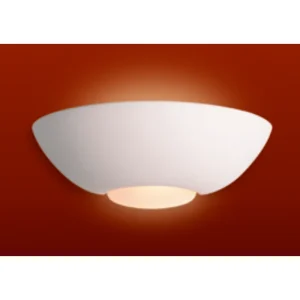 Wall Light Acid White Glass E27 100W Unglazed Ceramic