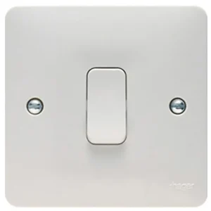 Hager Sollysta WMPS16 1-Gang Intermediate Switch 10AX 86 x 24 x 86mm White
