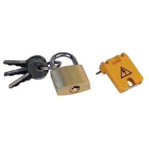 Steeple 3 Key Padlock Hazard Indicator Yellow