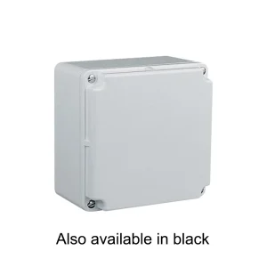 Adaptable Box Plain Sided IP66 100 x 100 x 60mm Black PVC