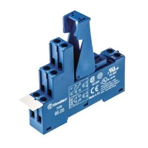 Socket Screw Terminal Din Rail IP20 10A 250V Blue 2P