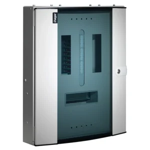 Distribution Board 18 Way Triple Pole+Neutral Type B Glazed Door 125A 63A Outgoing