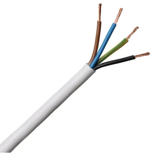 3094Y 4 Core 0.75mm² Copper PVC Flexible Cable 50m White