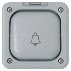 MK Switch 1 Gang 2Way Single Pole Bell IP66 10A Grey