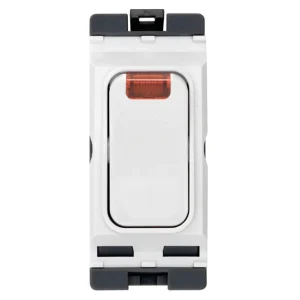 Hager Grid Switch 1 Way DP Module LED Indicator 20A White