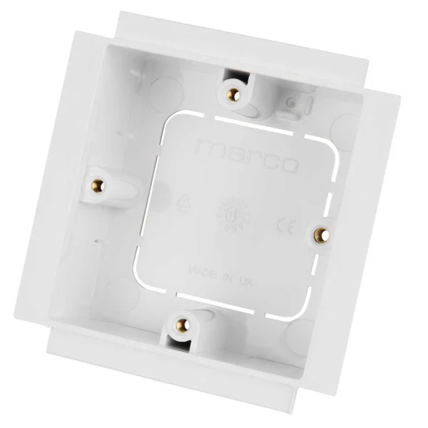 Marco Socket Mounting Box 1 Gang 4 Pillar 35mm White [Pack=10] – Go ...