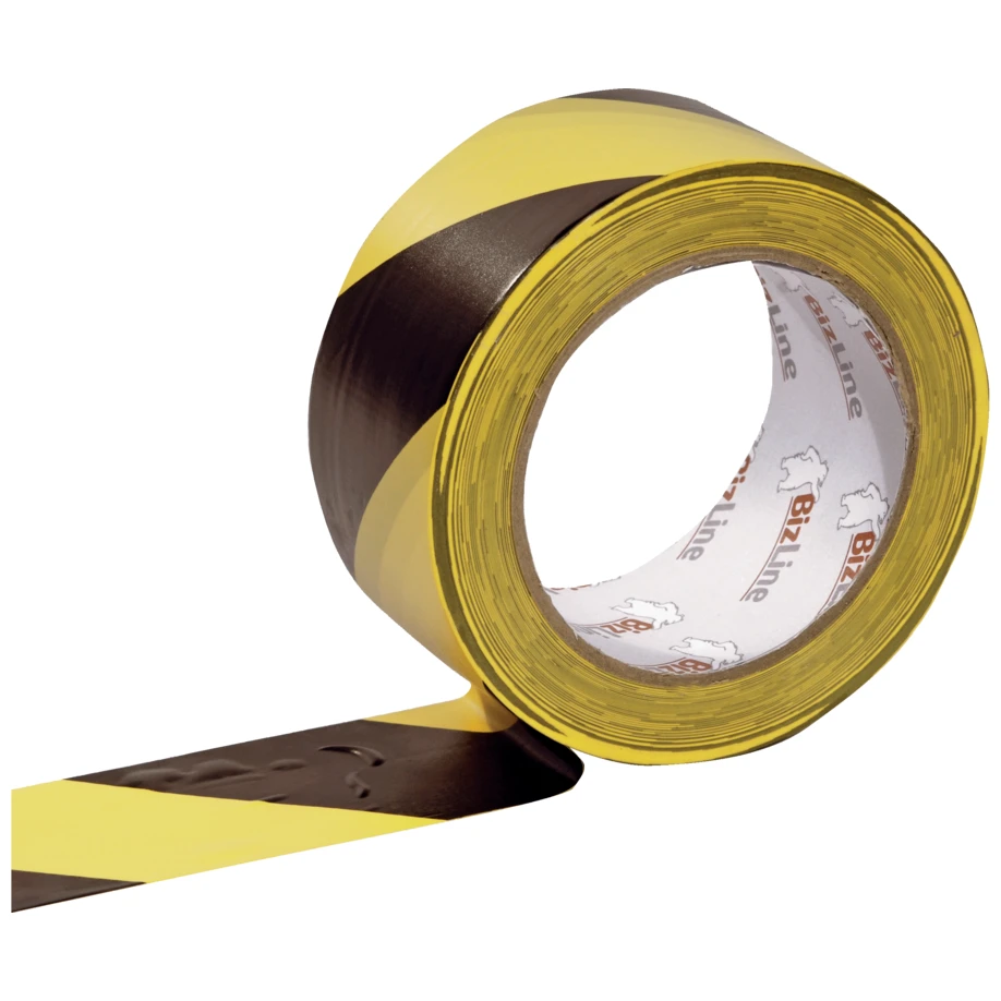 Bizline Yellow/Black Adhesive Demarcation Tape - Image 2