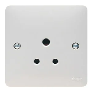 Hager Sollysta Socket 1 Gang Unswitched 5A 86 x 25 x 86mm White Urea
