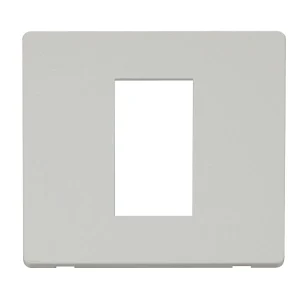 Front Plate 1 Gang 1 Media Module Polar White