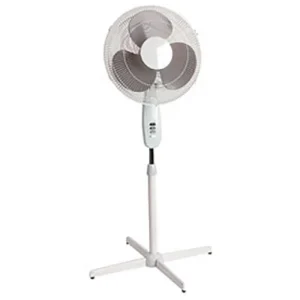 White  16 Inch Pedestal Fan