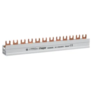 Busbar 57 Module Triple Pole Insulated 80A Grey