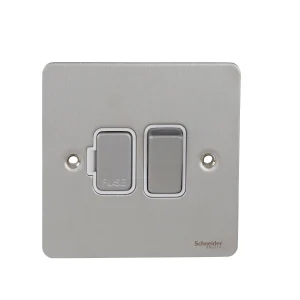 Ultimate Slimline 1-Gang 2-Pole Switched Fuse Connection Unit 13A Steel