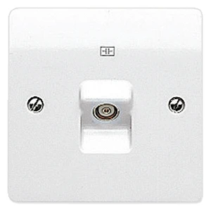 MK Socket TV/FM Twin Non Isolated White