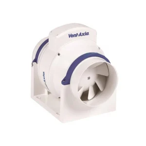 Vent Axia Fan ACM100 In-Line Mixed Flow 100mm Grey