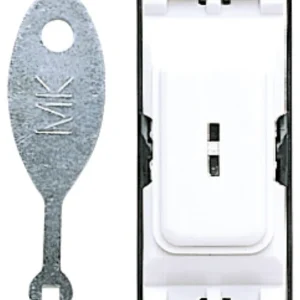 Grid Plus 2-Pole 1-Way Secret Key Switch Module 20A White
