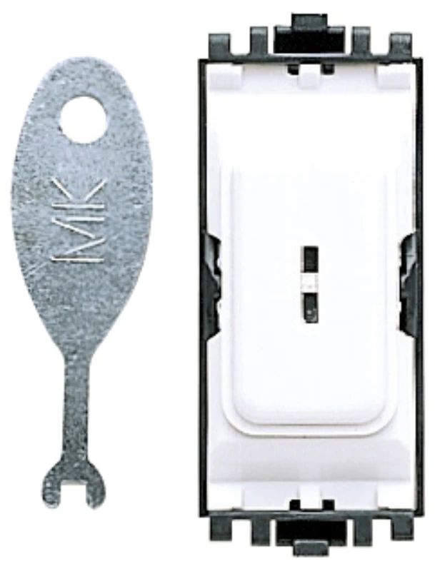 Grid Plus 2-Pole 1-Way Secret Key Switch Module 20A White