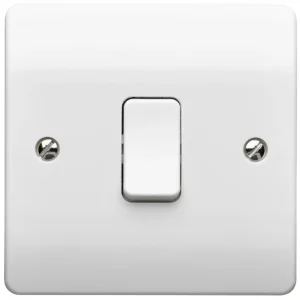 MK Logic Plus K4871WHI Switch 1 Gang 2 Way 10A White